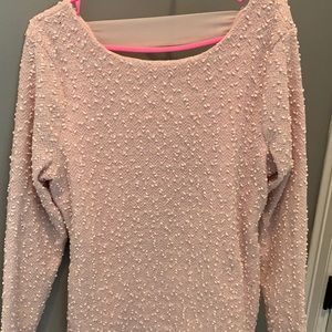 Jennifer Lopez xl shirt light pink sequins